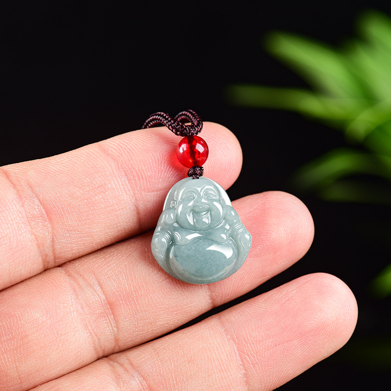 Jewelry & Watches Sp Z Oo Opinie - Myanmar Jadeïet Guanyin Boeddha Hanger Ketting