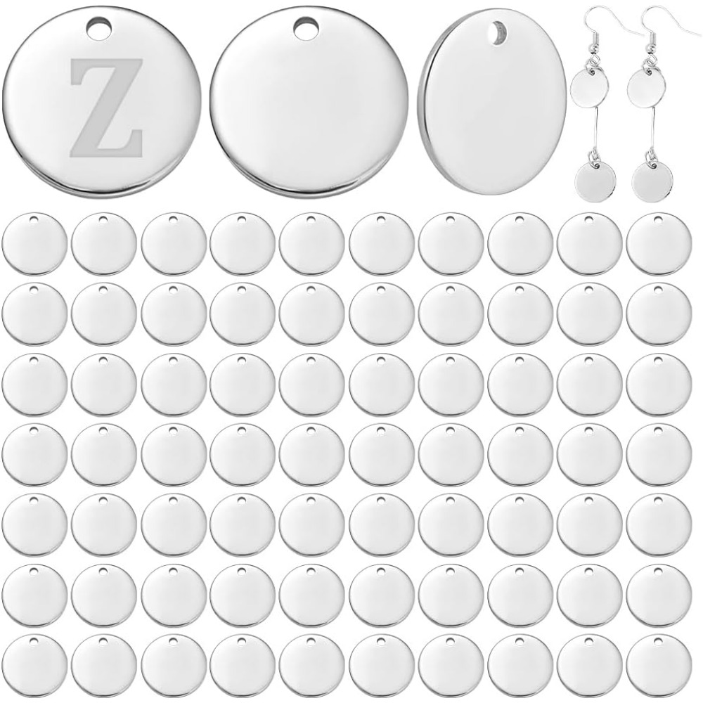 Engraved Name Necklace - 100 stuks 12mm 304 roestvrij staal