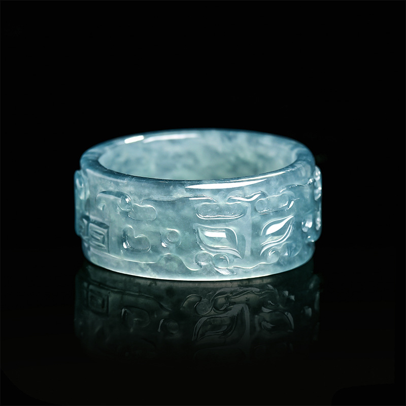 Jewelry & Watches Sp Z Oo Opinie - Myanmar Jadeïet Taotie Ring Mode Accessoires