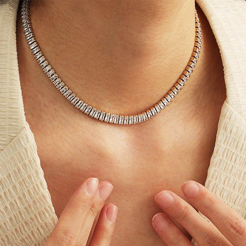 Tennis Bracelet Cubic - Trendy Tennis Cz Choker Ketting Voor