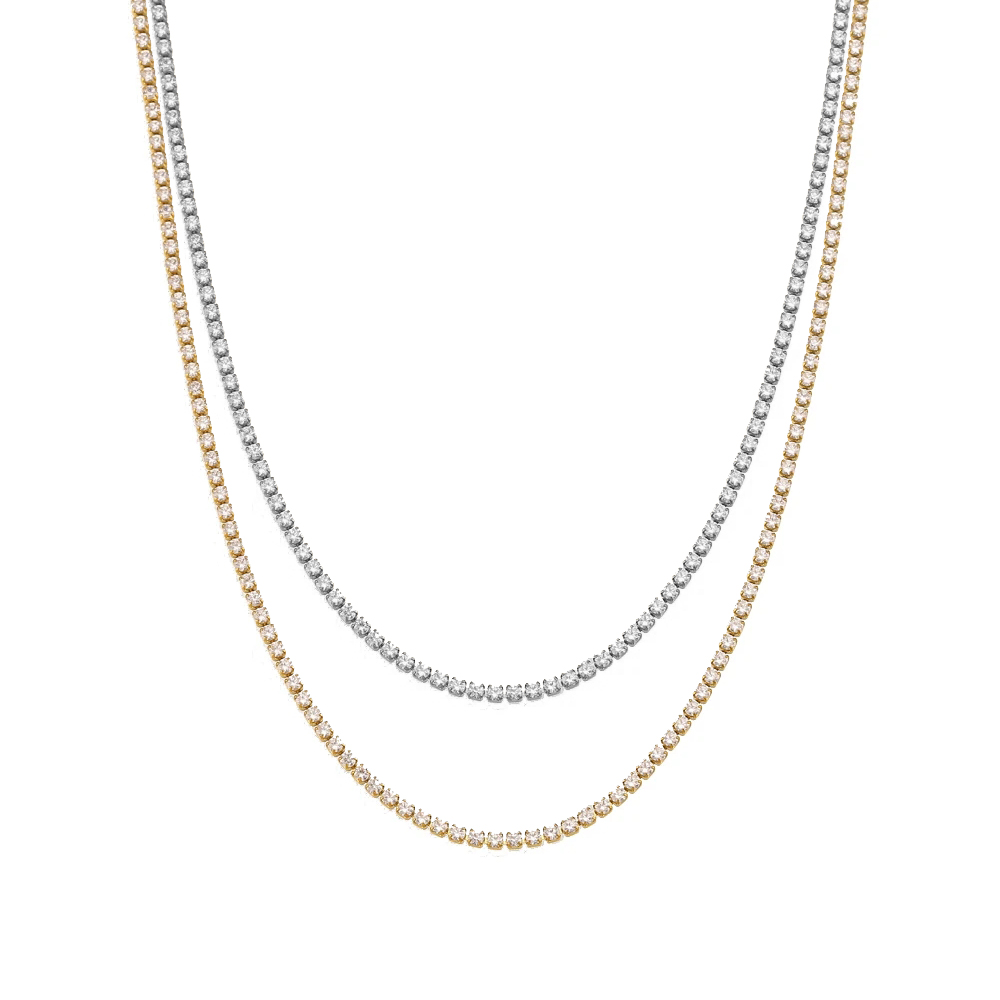 Tennis Bracelet Cubic - 2 Mm Tennisketting Kettingen Vrouwelijke Zilver