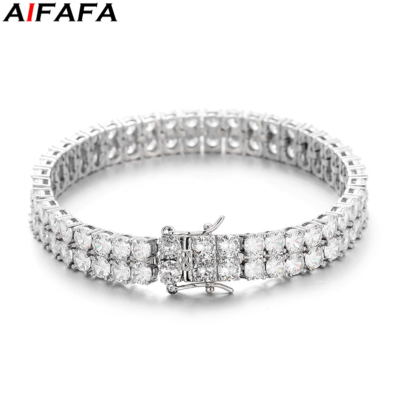 Tennis Bracelet Cubic - 2 rij tenniskettingen armband hiphop 3