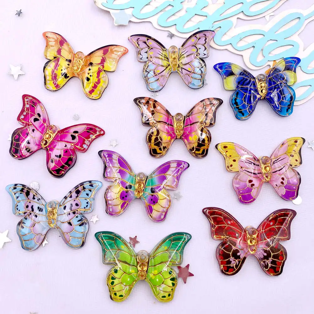 Paradise Jewelry & Watches Llc Photos - 10 stks Kleurrijke Mooie Vlinder Beeldjes