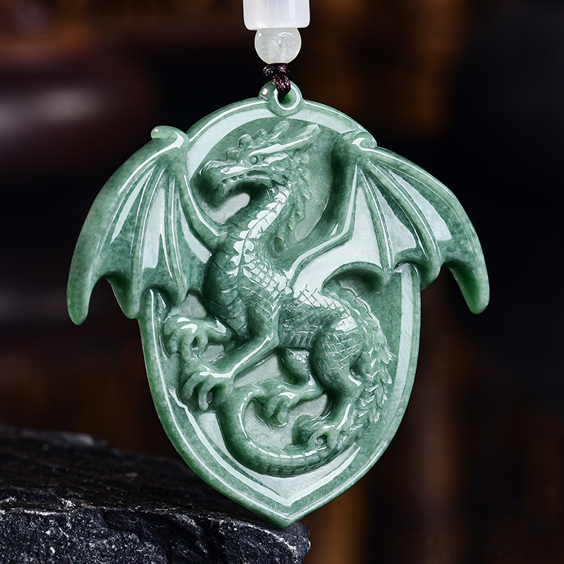 Jewelry & Watches Sp Z Oo Opinie - Natuurlijke Birmese Jadeïet Draak Hanger Ketting