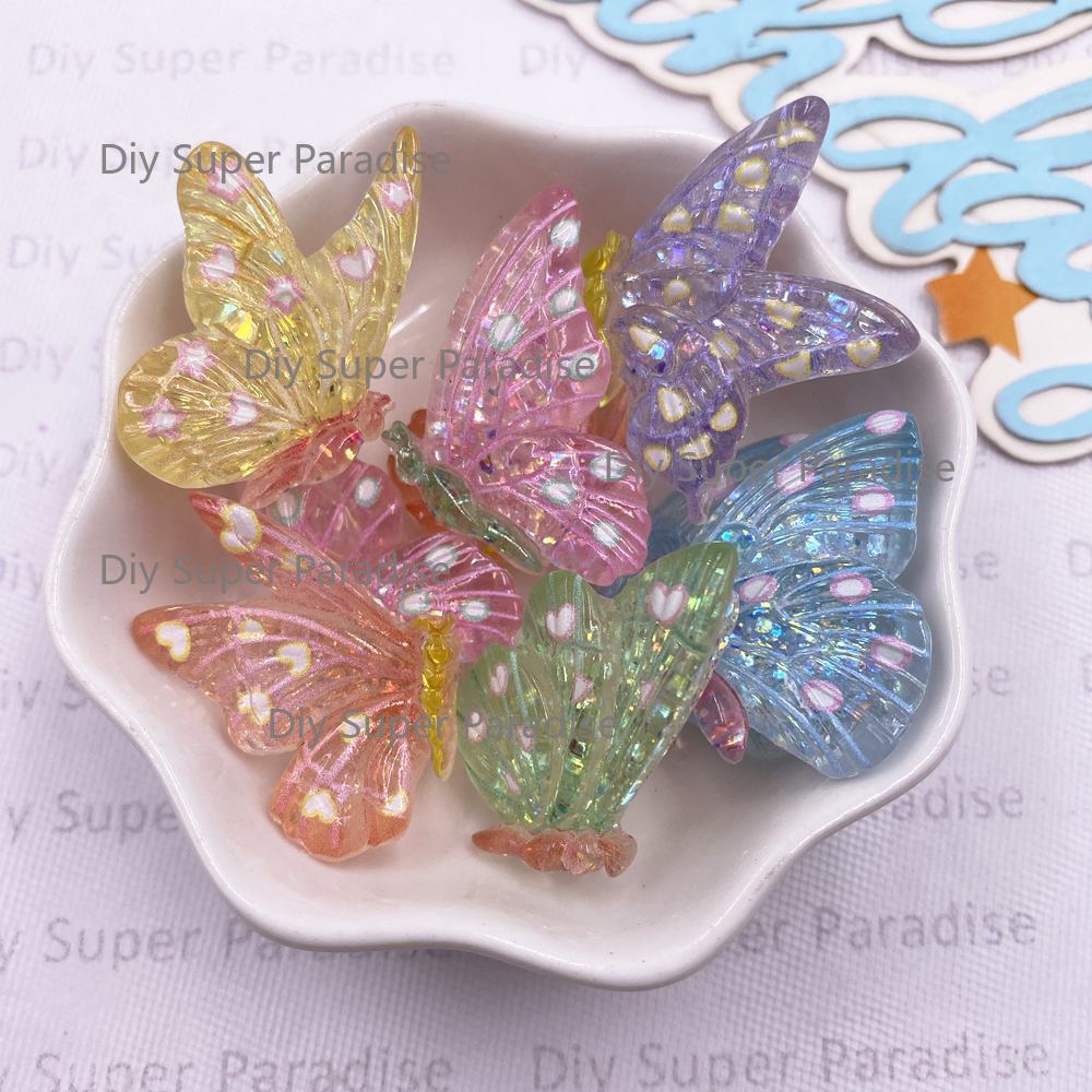 Paradise Jewelry & Watches Llc - 10 stuks kleurrijke glitter-pailletten kristallen vlinder