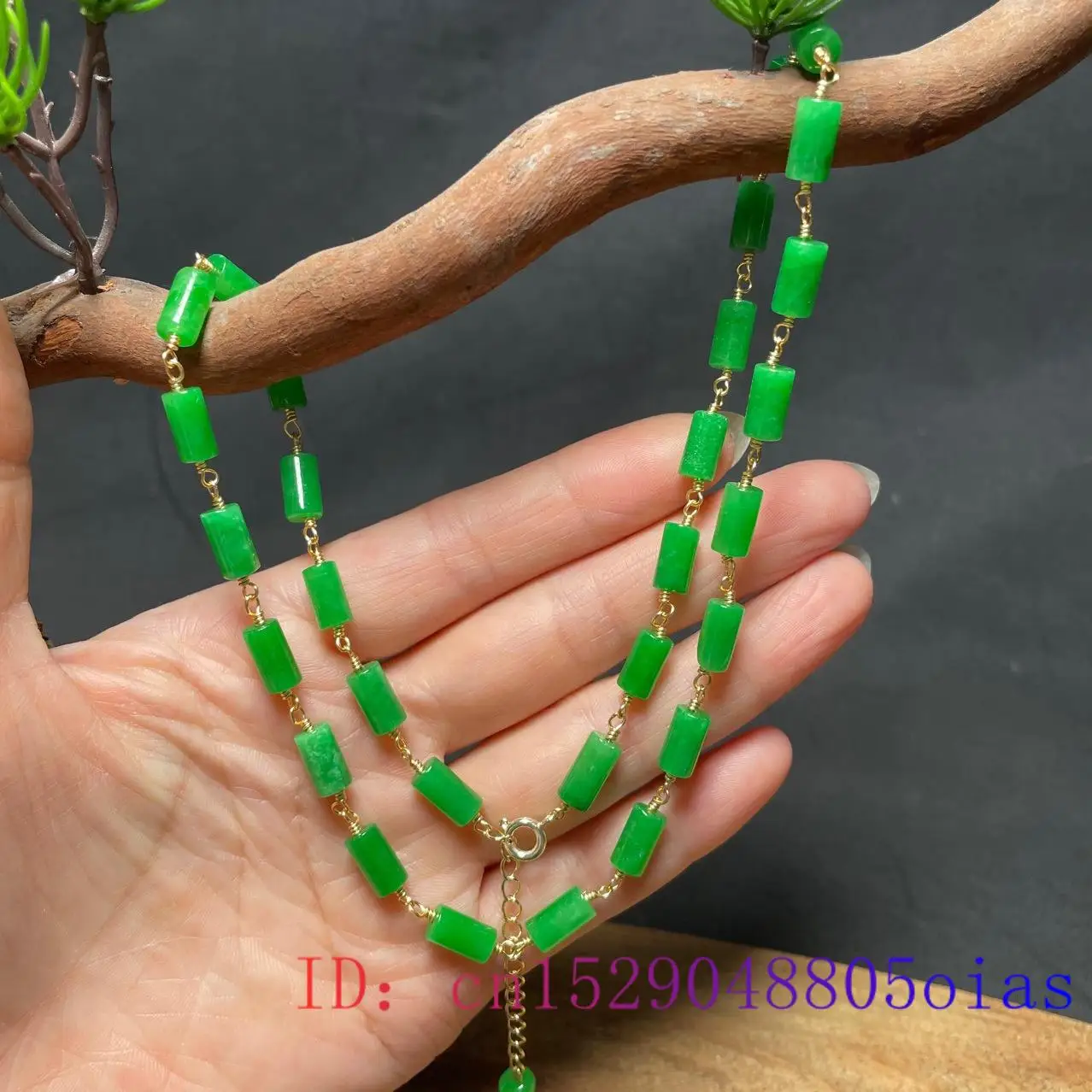 Groene Jade Kralen Ketting Vin - Jewelry & Watches Sp Z Oo Opinie recensie en prijs