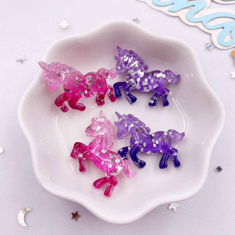 6 STKS Kleurrijke Hars Glitter - Paradise Jewelry & Watches Llc recensie en prijs