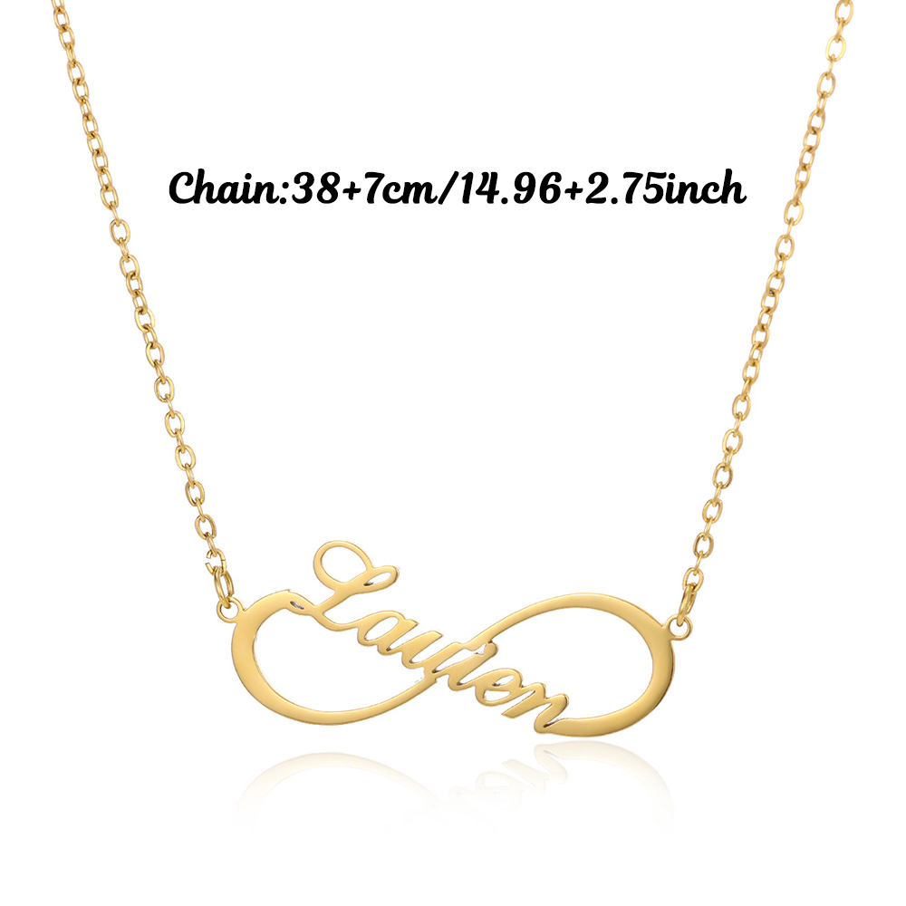 Aangepaste naam Infinity ketti - Engraved Name Necklace recensie en prijs