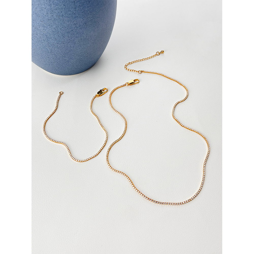 Peri'sbox 1Mm Zirkonia Ketting - Tennis Bracelet Cubic recensie en prijs