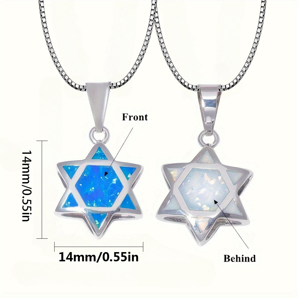 Davidster Opaal hanger ketting - Jewelry & Watches Sp Z Oo Opinie recensie en prijs