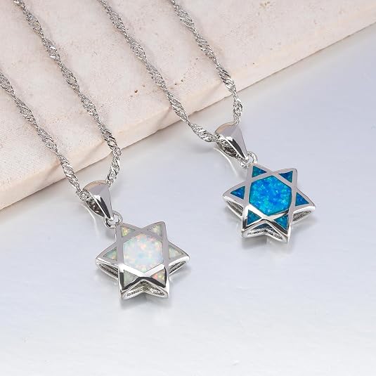 Davidster Opaal hanger ketting - Jewelry & Watches Sp Z Oo Opinie recensie en prijs