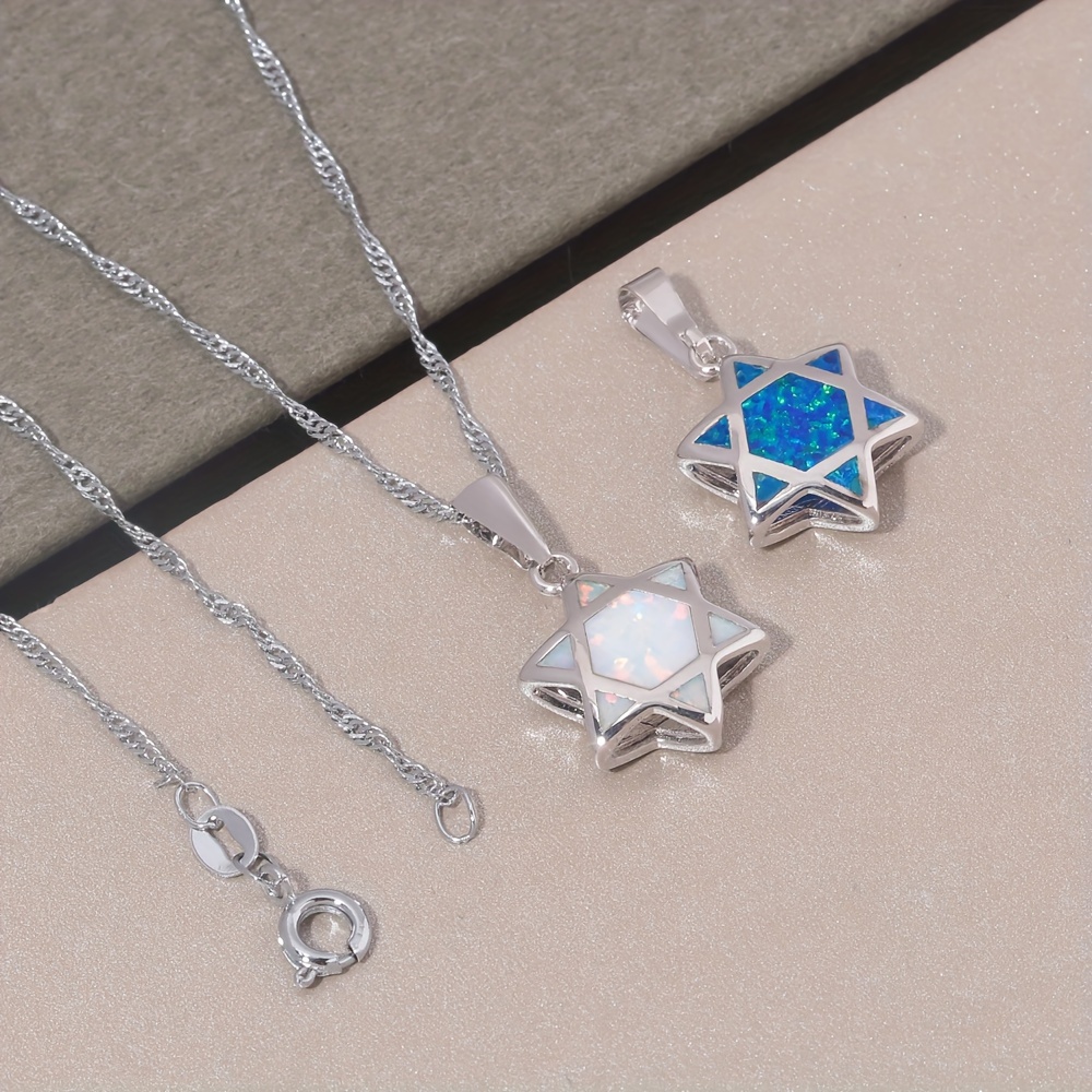 Davidster Opaal hanger ketting - Jewelry & Watches Sp Z Oo Opinie recensie en prijs