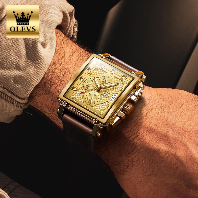 OLEVS merk herenhorloges water - Leather Bracelet recensie en prijs